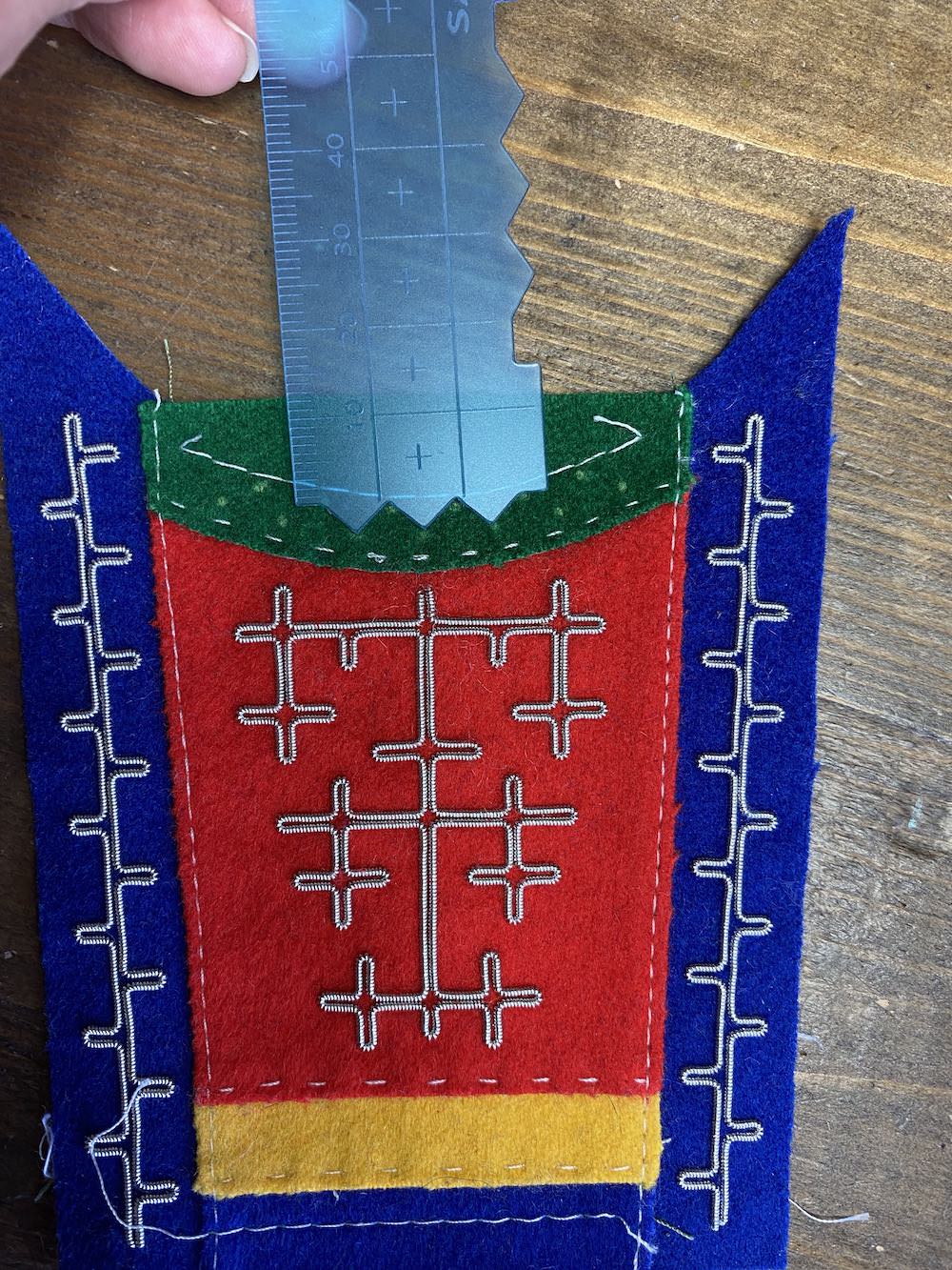 Detalj av tinntrådmalens mål